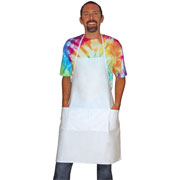 White Cotton Twill Aprons with Pockets