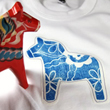 Swedish Dala Horse Block Print - A Lil Blue Boo Tutorial