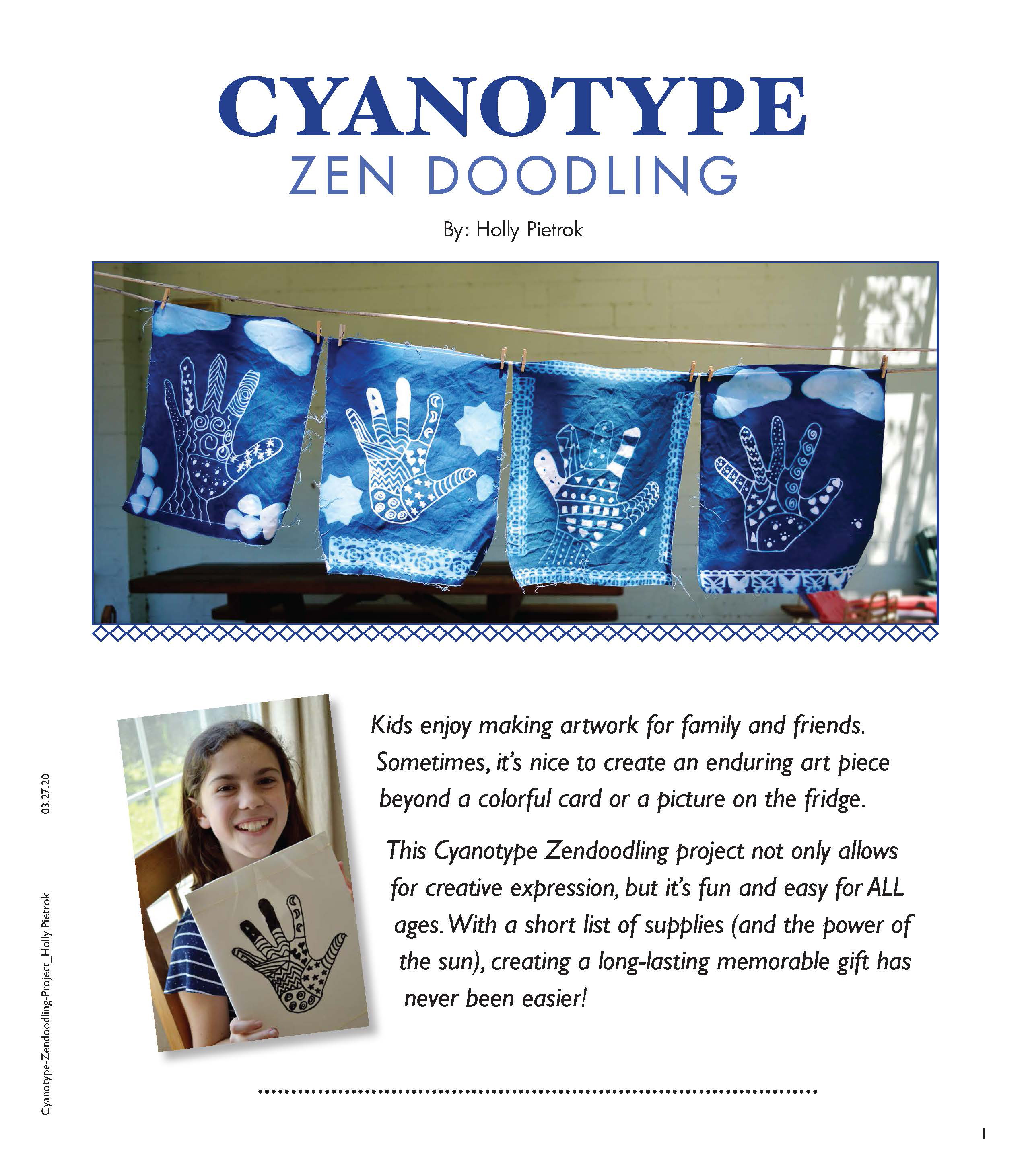 Cyanotype Zendoodling Project