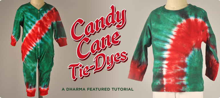 Candy Cane Tie-Dyes
