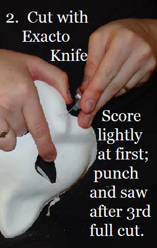 Exacto knife and score before cutting