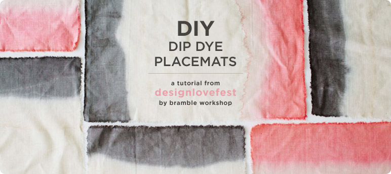 DIY Dip Dye Placemats
