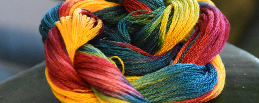 Cotton hand dyed floss - Riverbank – Dyeing for Cross Stitch