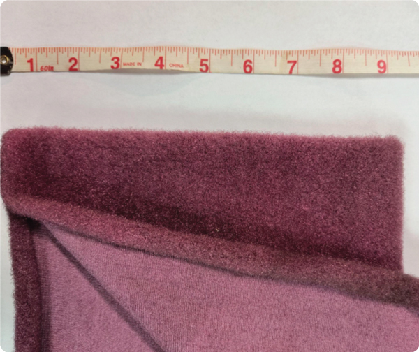 Fleece dyed with Dharma Acid Dye color #432 Antique Mauve 