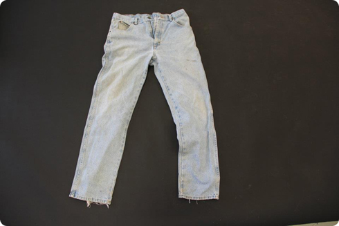 Light colored, ratty jeans are the perfect target