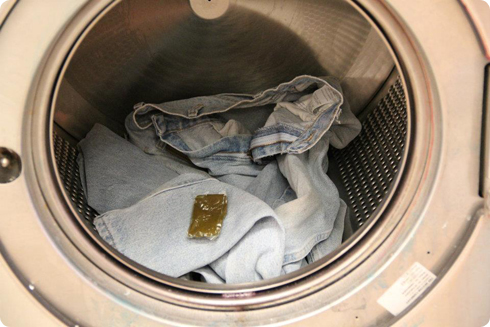 Toss in the wash with a packet of iDye