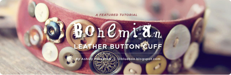 Bohemian Leather Button Cuff