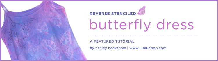 Reverse Stencil Butterfly Dress