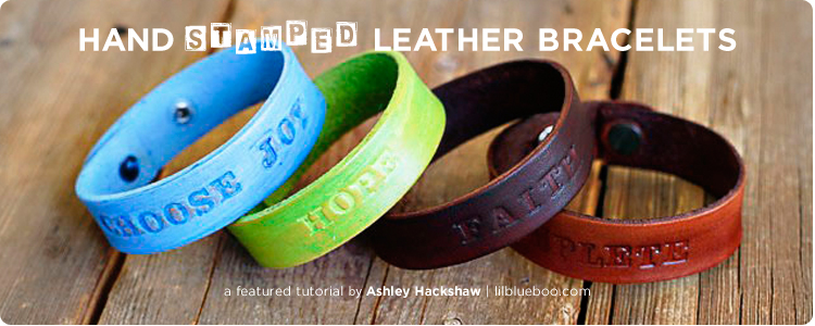 Hand Stamped Leather Bracelets