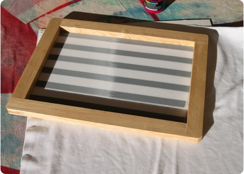 Lay out the screen where you want the stripes