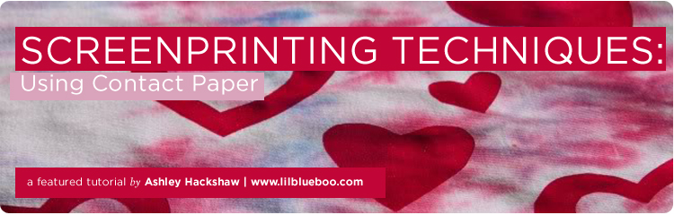 Screen Printing Using Contact Paper