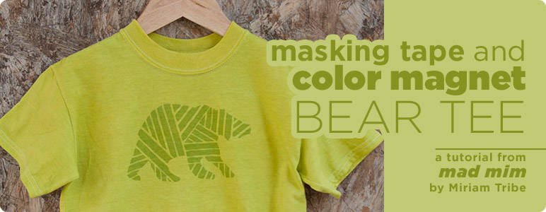 Masking Tape and Color Magnet Bear Tee - A Mad Mim Tutorial