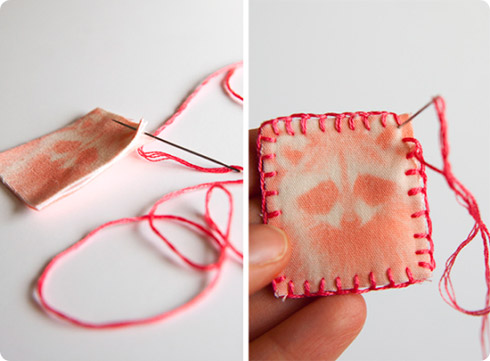 Hand sew the edges