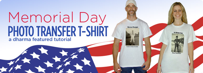 Memorial Day Photo Transfer Shirt