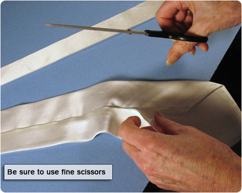 Use fine scissors