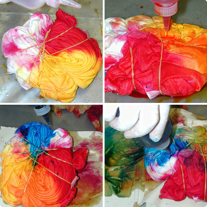 2 color spiral tie dye