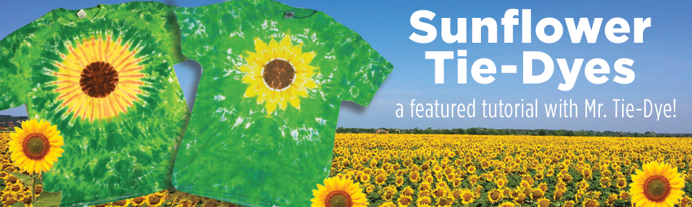 sunflower tie-dye banner
