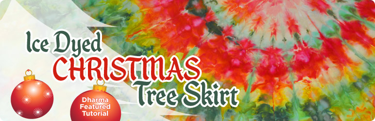 Ice Dyed Christmas Tree Skirt