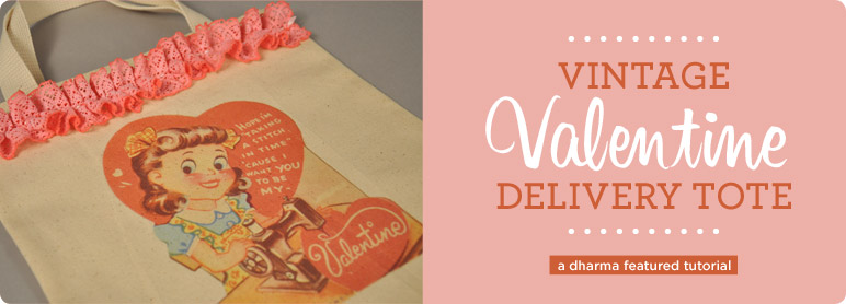 Vintage Valentine Delivery Tote